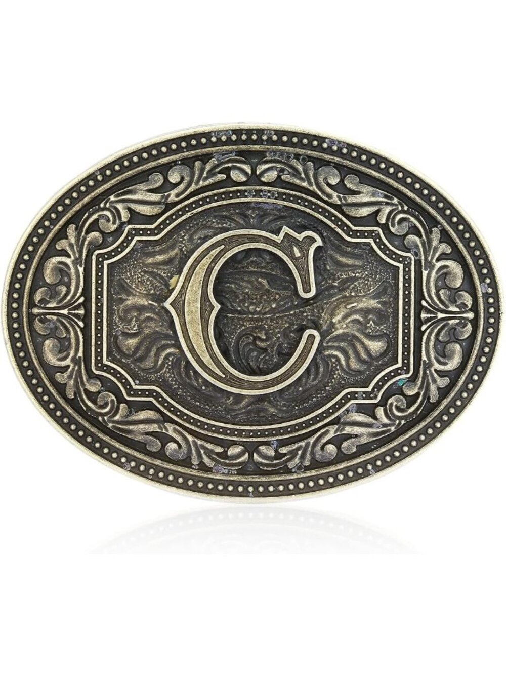 Unisex C Imported Western Belt Buckle Initial Letters Cowboy Rodeo